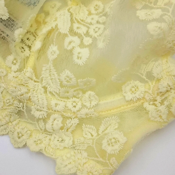 Free People Veronica Embroidered Lace Underwire Bra Yellow - Picture 6 of 16